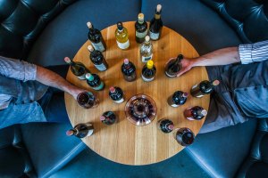 wine bottles